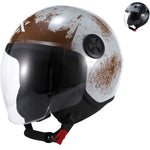 Shox Interceptor Rust Open Face Motorcycle Helmet