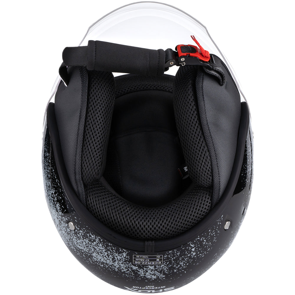 Shox Interceptor Rust Open Face Motorcycle Helmet