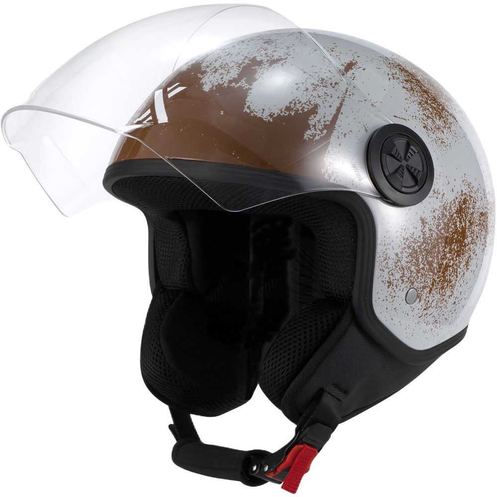 Shox Interceptor Rust Open Face Motorcycle Helmet