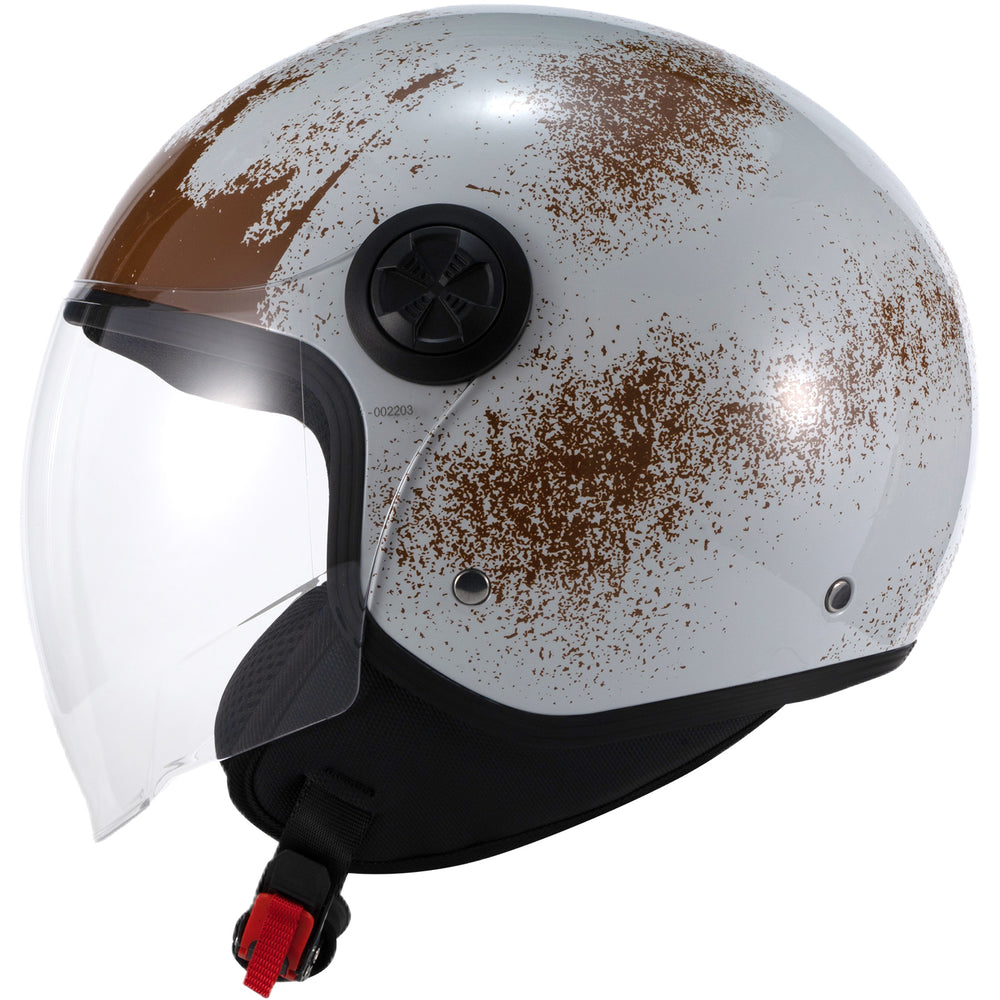 Shox Interceptor Rust Open Face Motorcycle Helmet
