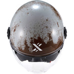 Shox Interceptor Rust Open Face Motorcycle Helmet