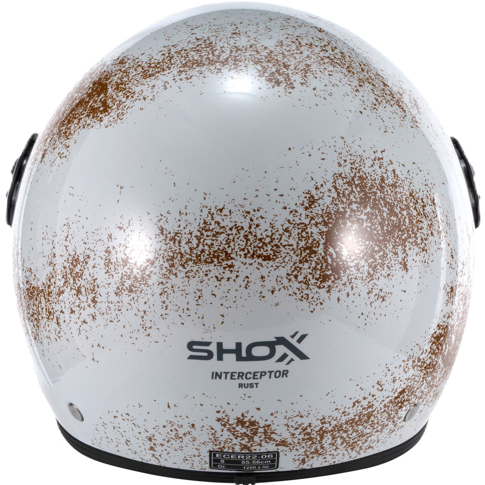 Shox Interceptor Rust Open Face Motorcycle Helmet