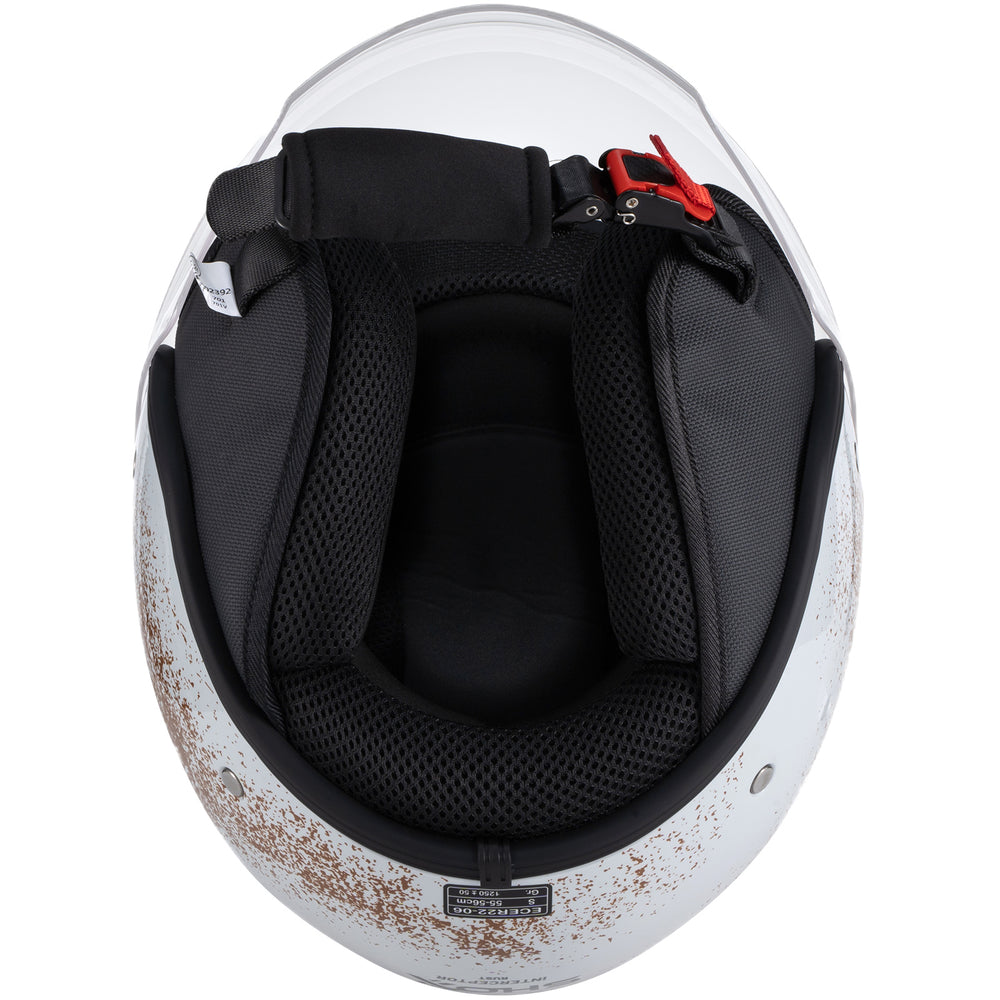 Shox Interceptor Rust Open Face Motorcycle Helmet