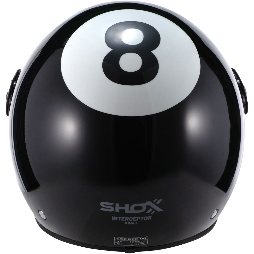 Shox Interceptor 8 Ball Open Face Motorcycle Helmet