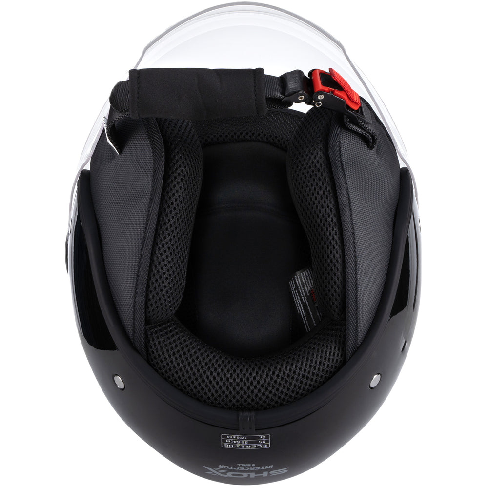 8 ball large motorcycle helmet Shox Interceptor 8 Ball Open Face Motorcycle Helmet – Ghostbikes