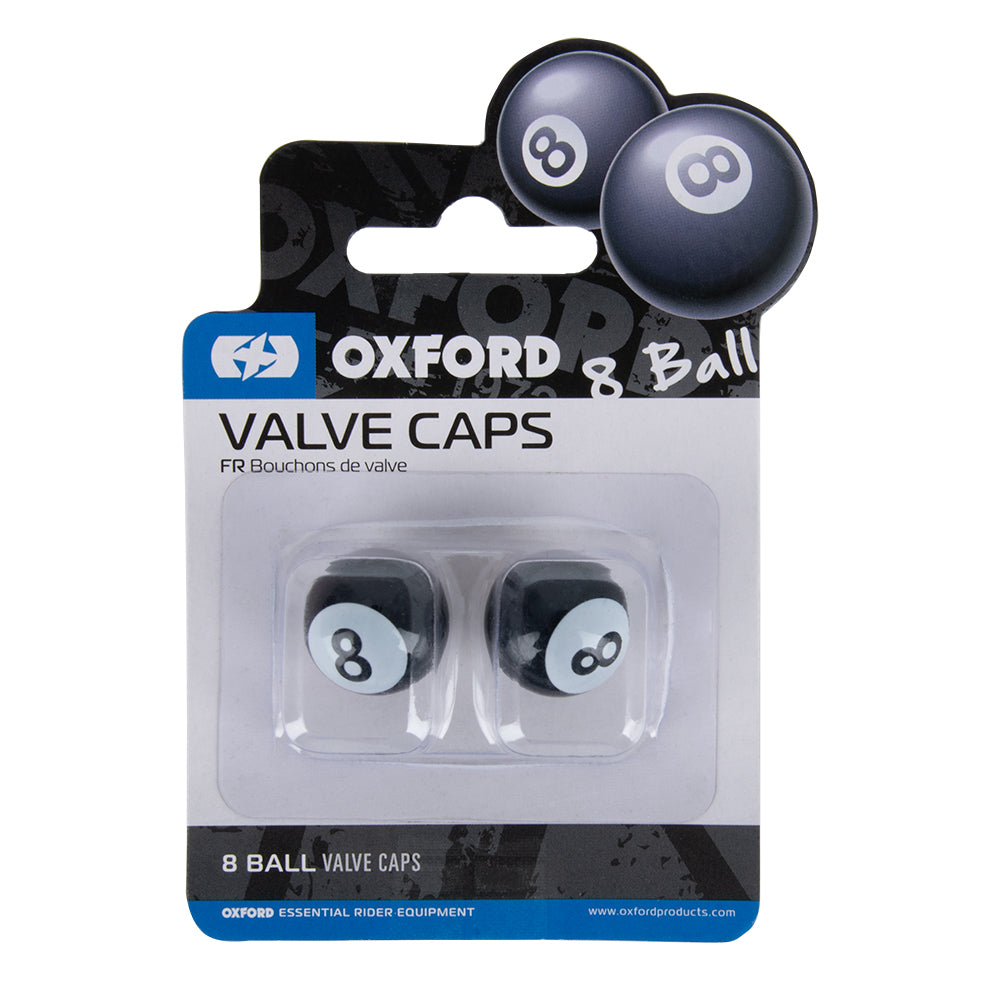 Oxford No 8 Ball Valve Caps Black (OX767)