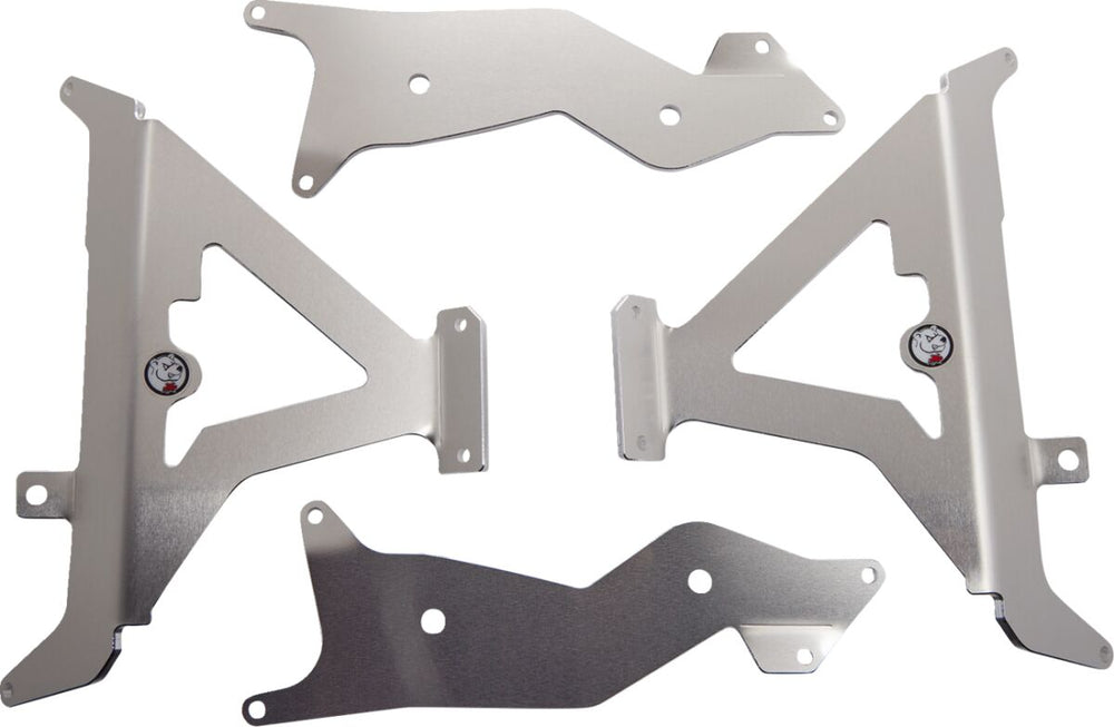 AXP Radiator Braces - Honda CRF250RX 2022-2024 - Aluminium/Red/Silver