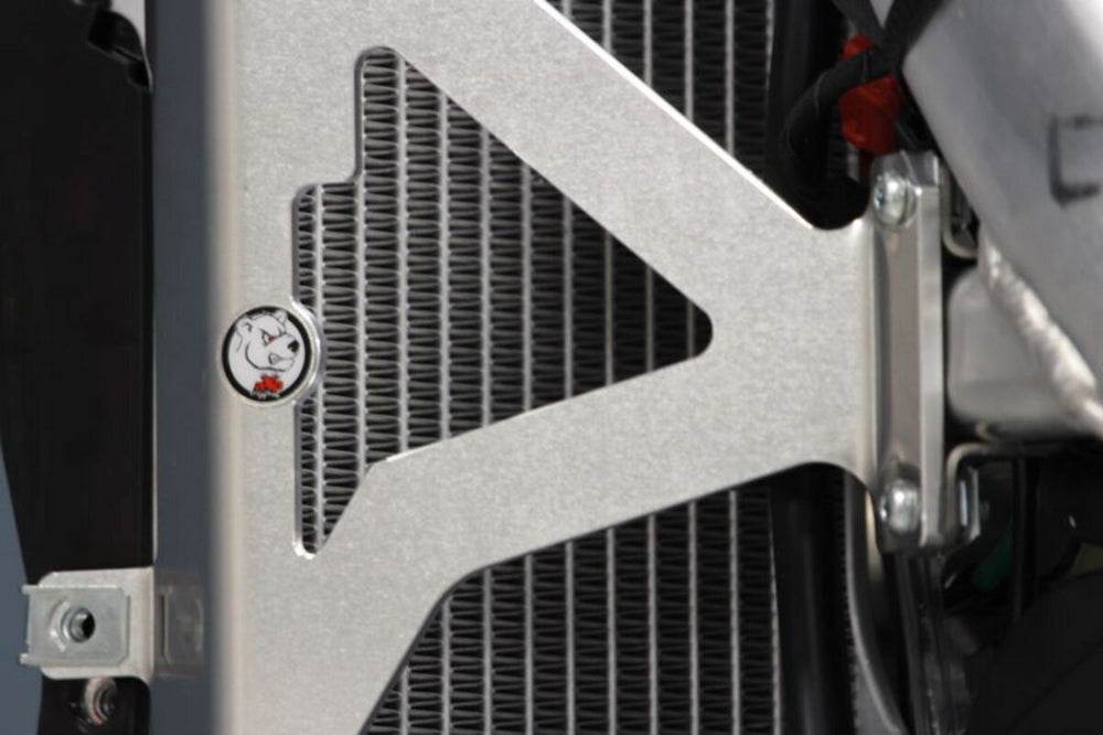 AXP Radiator Braces - Honda CRF250RX 2022-2024 - Aluminium/Red/Silver