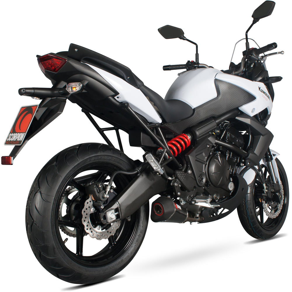 Scorpion Serket Taper Carbon Oval Exhaust - Kawasaki Versys 650 Full System 2015-Current