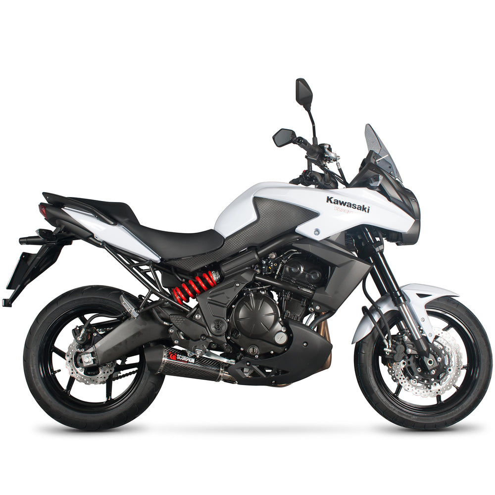 Scorpion Serket Taper Carbon Oval Exhaust - Kawasaki Versys 650 Full System 2015-Current