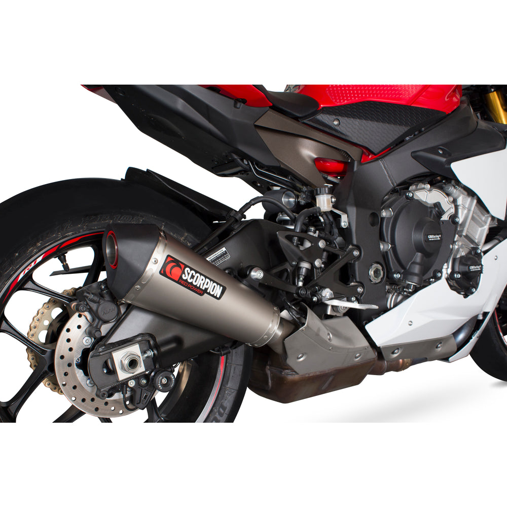 Scorpion Serket Taper Satin Titanium Oval Exhaust - Yamaha YZF R1 / R1M 2015 - 2019