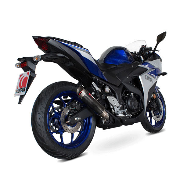 Scorpion RP-1 GP Carbon Round Exhaust - Yamaha YZF R3 & R25 14-Current