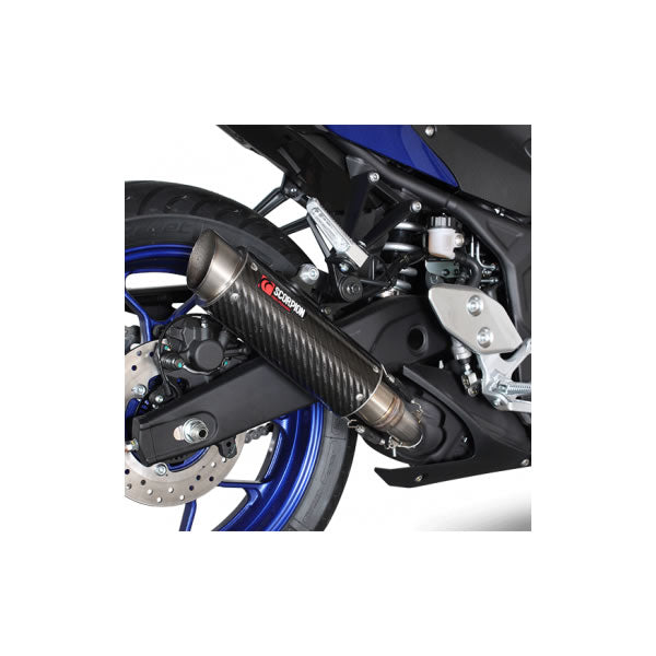 Scorpion RP-1 GP Carbon Round Exhaust - Yamaha YZF R3 & R25 14-Current