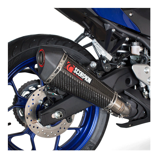 Scorpion Serket Taper Stainless Oval Exhaust For Yamaha YZF R3 And R25 2014-2021