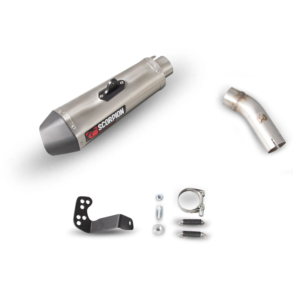Scorpion Serket Taper Satin Titanium Oval Exhaust - Suzuki GSXR 600 & 750 K6/K7 2006 - 2007