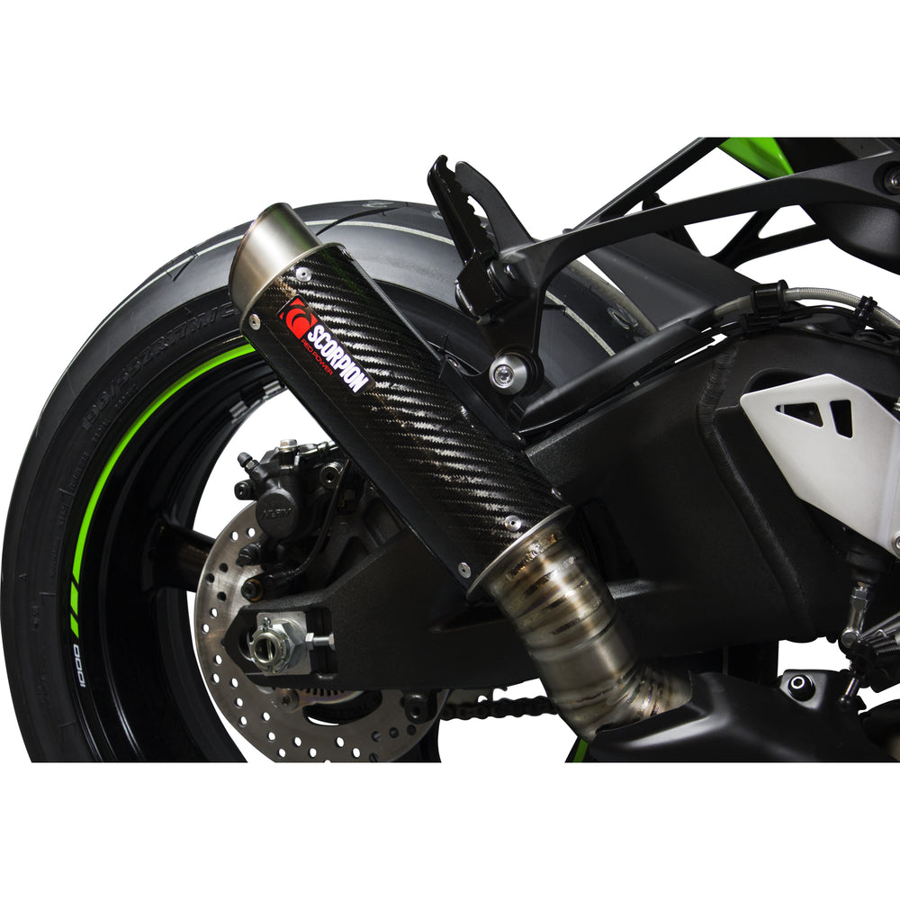 Scorpion RP-1 GP Carbon Round Exhaust For Kawasaki Ninja ZX10R 2016-2020
