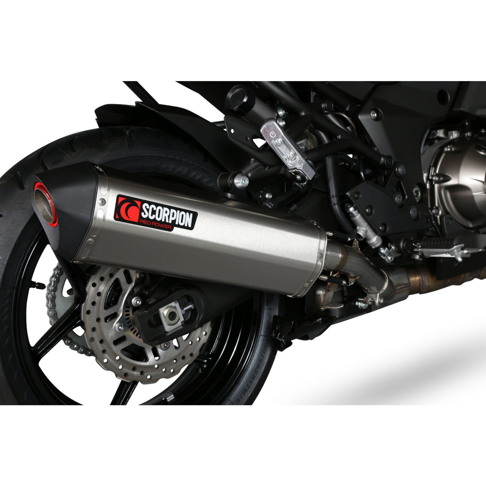 Scorpion Serket Parallel Carbon Oval Exhaust For Kawasaki Versys 1000 Tourer And GT 2015-2018