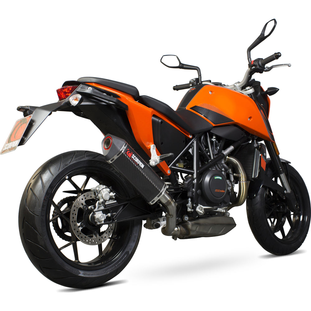 Scorpion Serket Parallel Carbon Oval Exhaust For KTM Duke 690 2012-2016