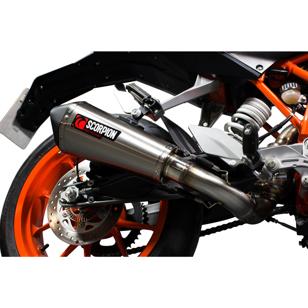 Scorpion Serket Taper Stainless Oval Exhaust For KTM DUKE 390 3/4 System 2013-2016