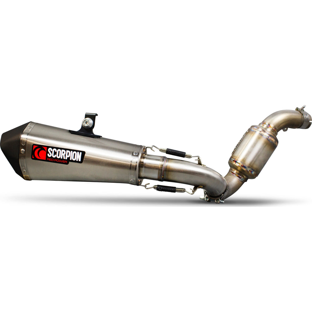 Scorpion Serket Taper Stainless Oval Exhaust For KTM DUKE 390 3/4 System 2013-2016