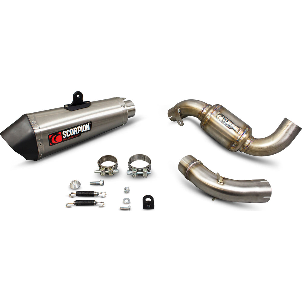 Scorpion Serket Taper Stainless Oval Exhaust For KTM DUKE 390 3/4 System 2013-2016