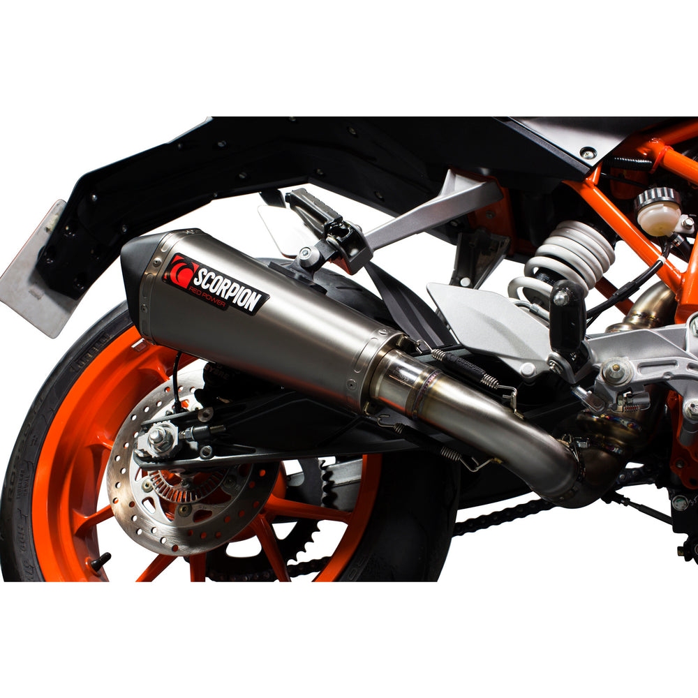 Scorpion Serket Taper Titanium Oval Exhaust For KTM DUKE 390 3/4 System 2013-2016
