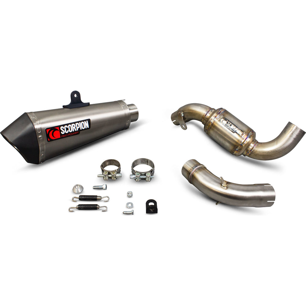 Scorpion Serket Taper Titanium Oval Exhaust For KTM DUKE 390 3/4 System 2013-2016