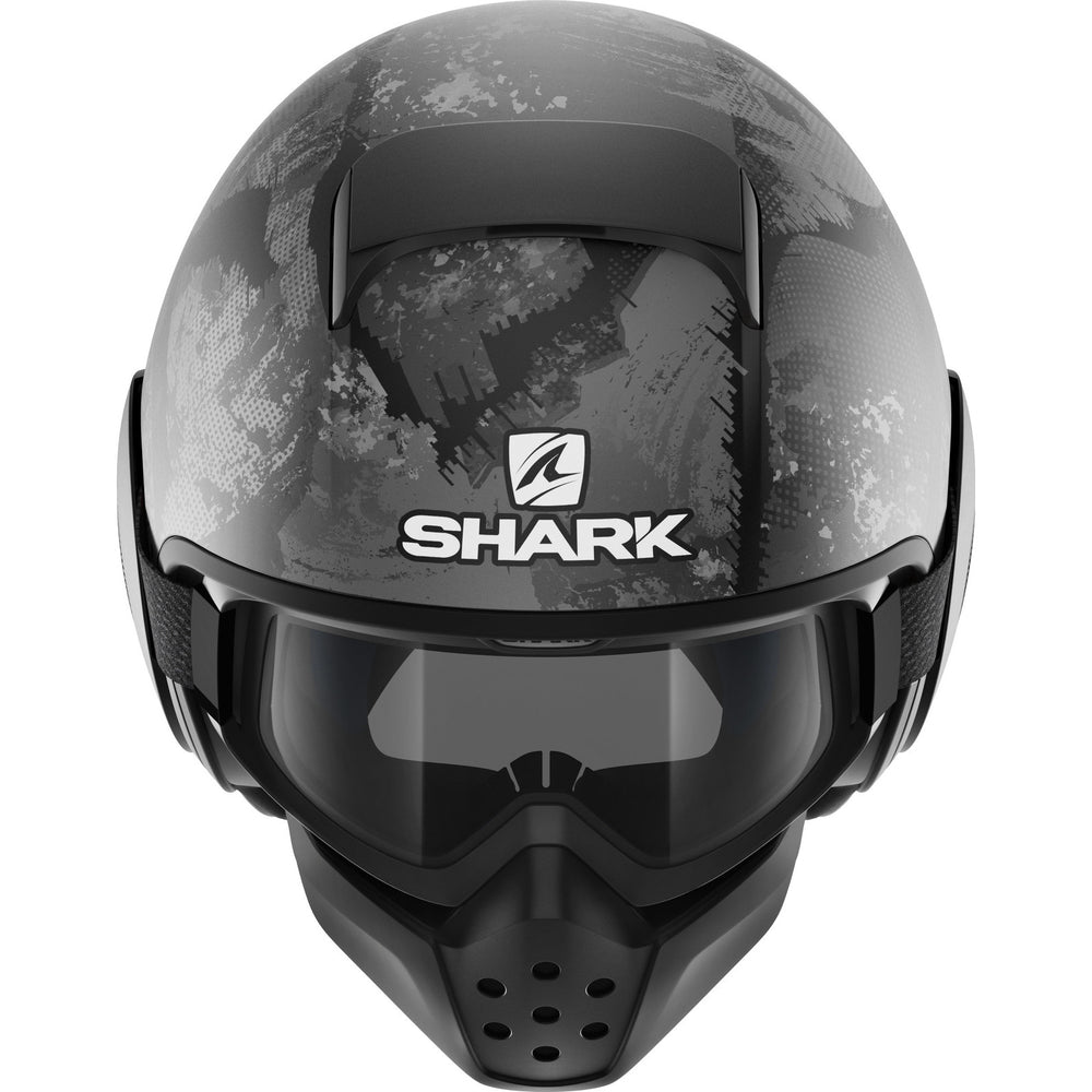 draxar motorcycle fighter helmet Shark Drak Evok Open Face Motorcycle Helmet with Goggle & Mask Kit