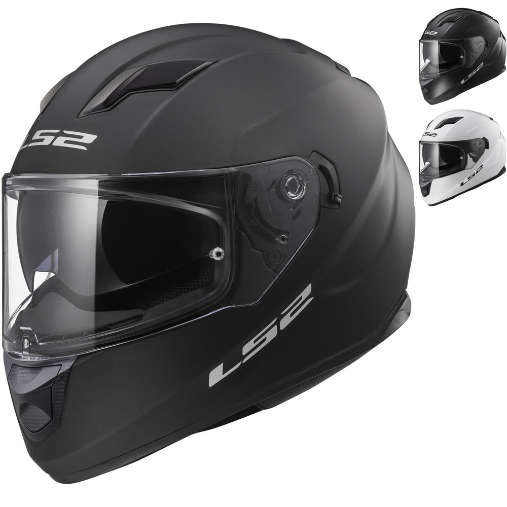 ls2 full face helmet ff320-l LS2 FF320 Stream Evo Solid Motorcycle Helmet (White / 63-64cm