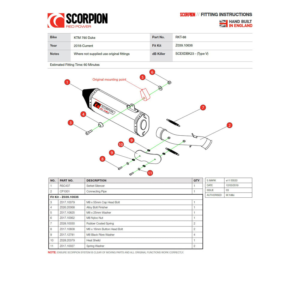 Scorpion Serket Parallel Carbon Fibre Exhaust - KTM 790 Duke 2018 - 2020