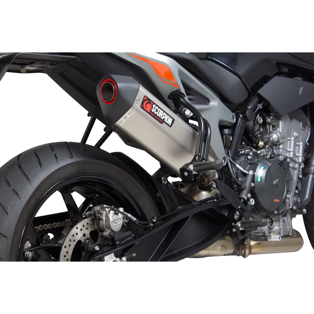 Scorpion Serket Parallel Satin Titanium Exhaust - KTM 790 Duke 2018 - 2020