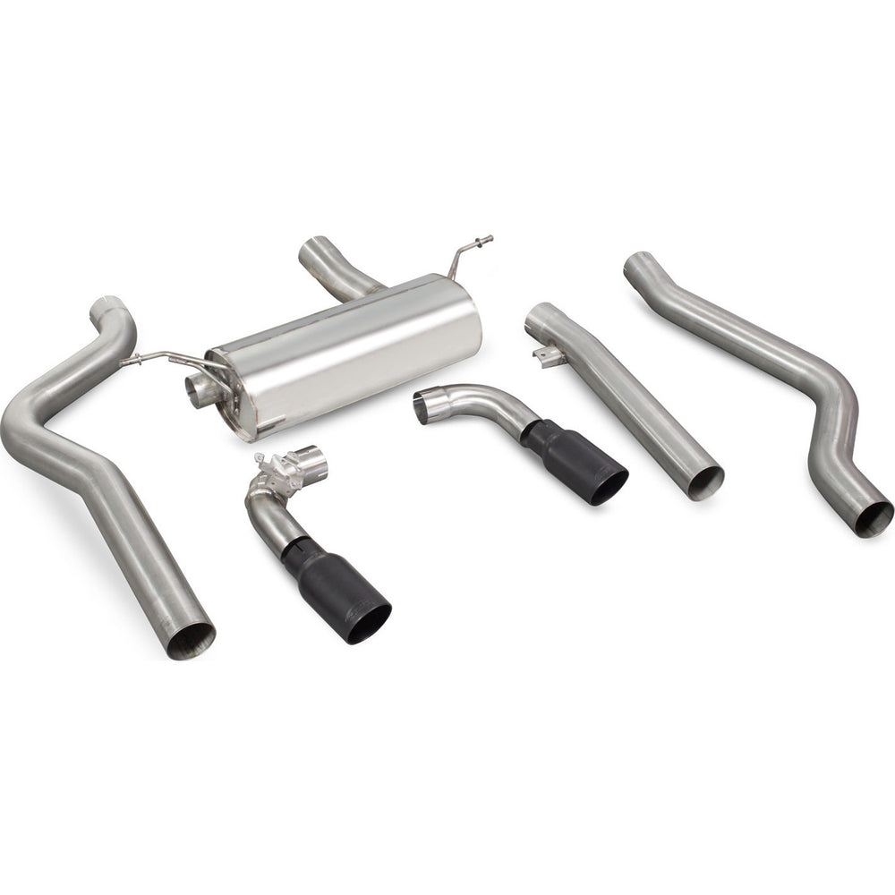 Scorpion Car Exhaust Cat-Back System (Non-Resonated) Black Ceramic Daytona - BMW M140i Non-GPF Model 2016 - 2018