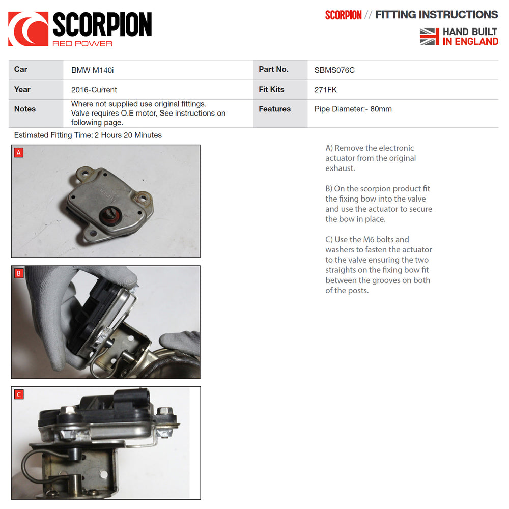 Scorpion Car Exhaust Cat-Back System (Non-Resonated) Black Ceramic Daytona - BMW M140i Non-GPF Model 2016 - 2018