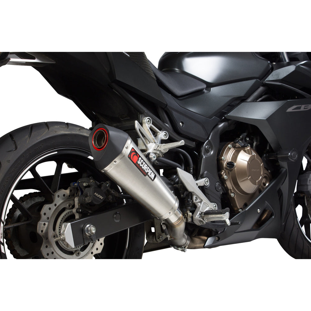 Scorpion Serket Taper Stainless Exhaust For Honda CBR 500R 2016-2018