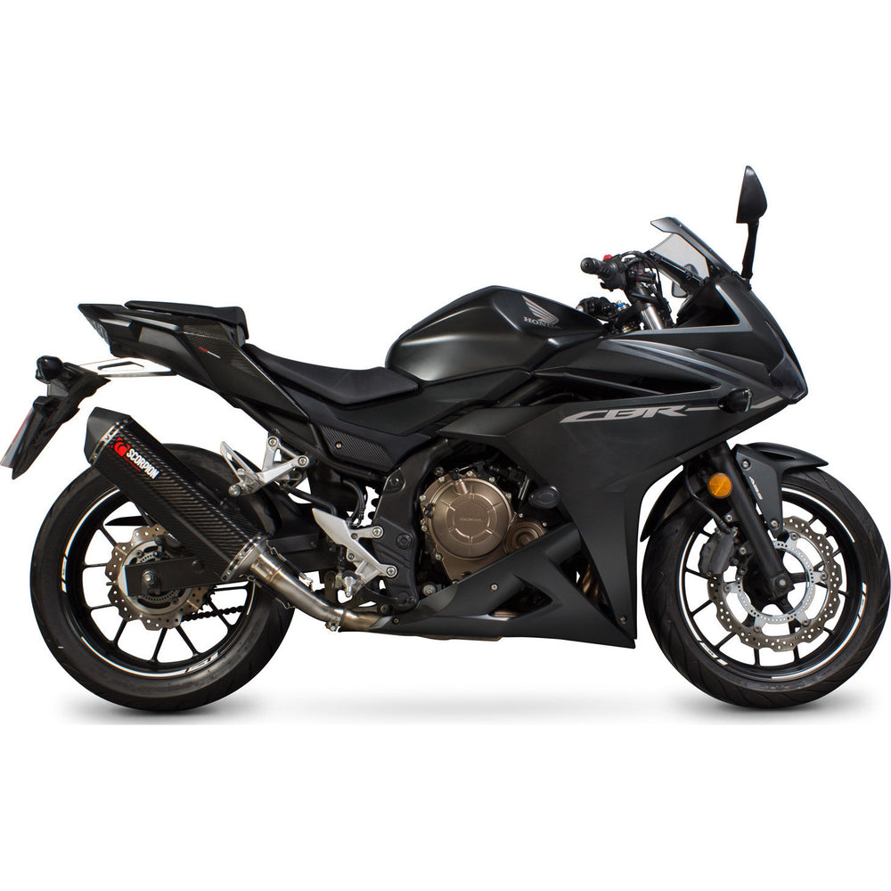 Scorpion Serket Parallel Carbon Fibre Exhaust For Honda CBR 500R 2016-2018