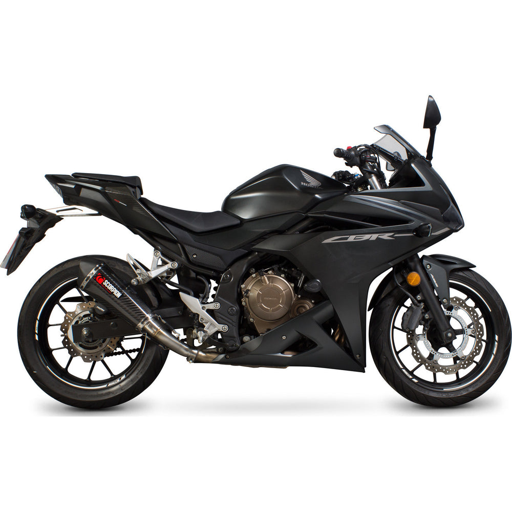 Scorpion Serket Taper Carbon Fibre Exhaust For Honda CBR 500R 2016-2018