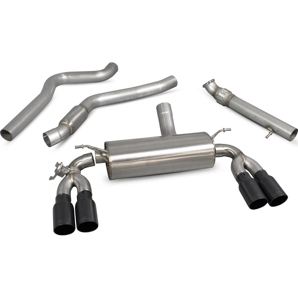 Scorpion Car Exhaust Cat-Back System (Resonated) (Electronic Valve) Daytona Black - BMW M2 F87 2016 - 2018
