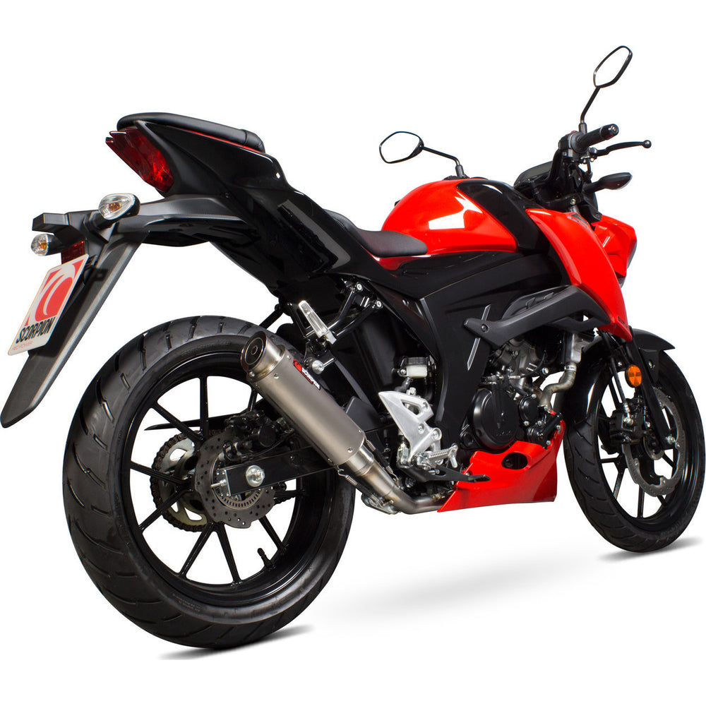 Scorpion RP-1 GP Full System Satin Titanium Exhaust - Suzuki GSX-S 125 2017 - 2021