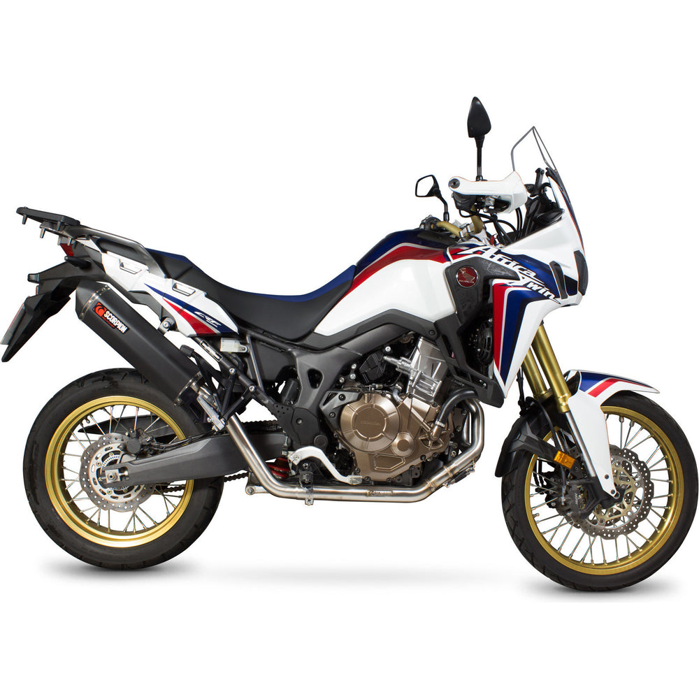 Scorpion Serket Parallel Black Ceramic Exhaust For Honda CRF 1000 L 2015-2017
