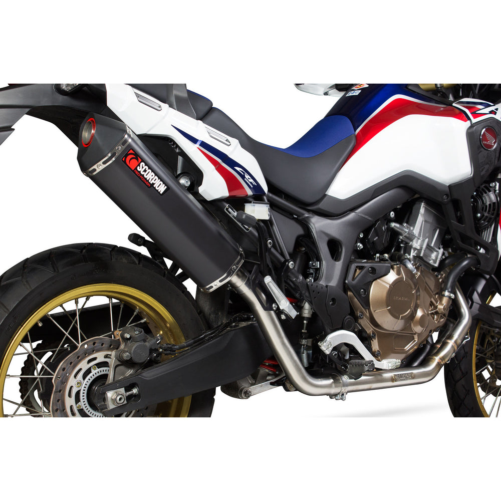 Scorpion Serket Parallel Black Ceramic Exhaust For Honda CRF 1000 L 2015-2017