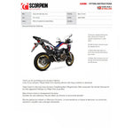 Scorpion Serket Parallel Black Ceramic Exhaust For Honda CRF 1000 L 2015-2017