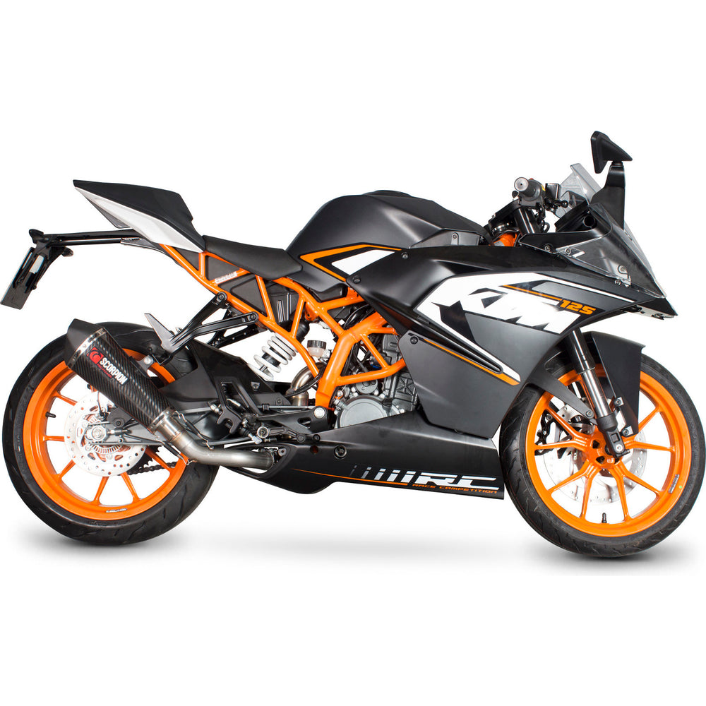 Scorpion Serket Taper Carbon Fibre Exhaust - KTM RC 125 2013 - 2016