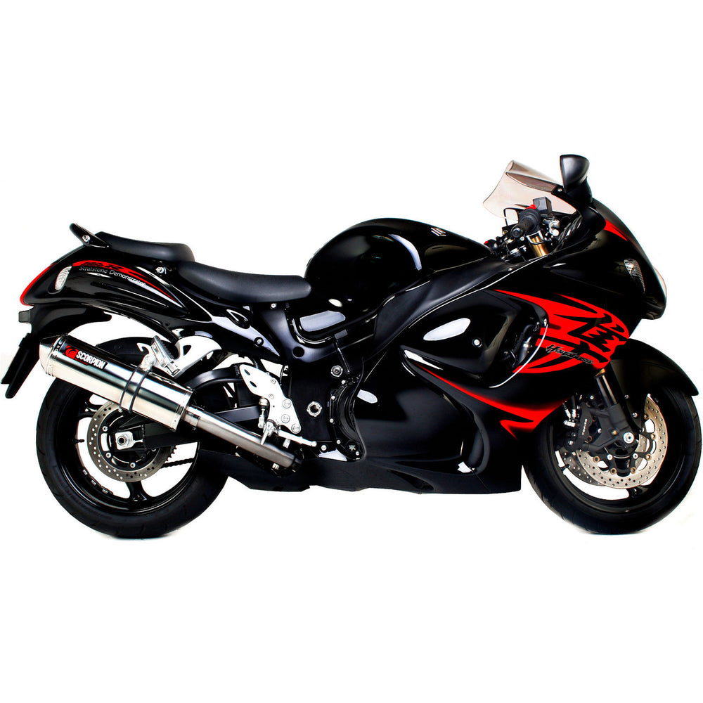 Scorpion Factory Stainless Steel Oval Exhaust (Pair) - Suzuki GSX 1300 R Hayabusa 2008 - 2017