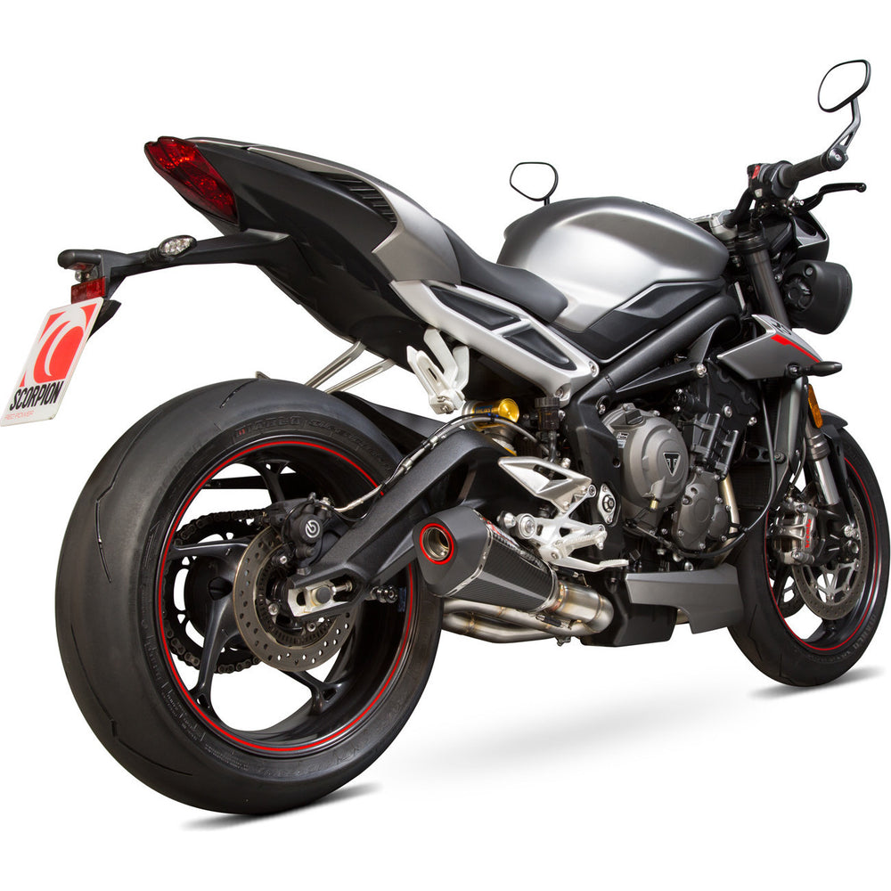 Scorpion Serket Taper Carbon Fibre Exhaust For Triumph Street Triple 765 S-R-RS 2017-2019