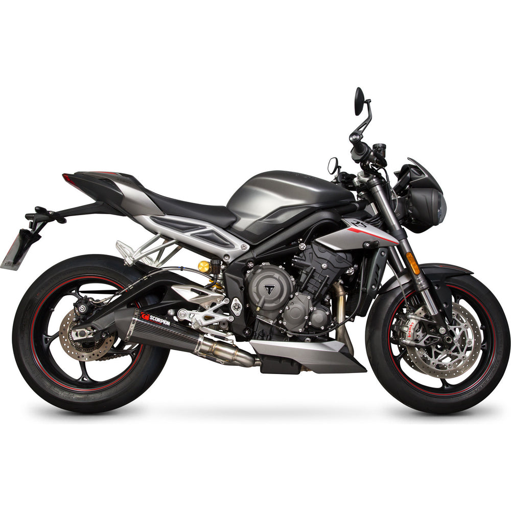 Scorpion Serket Taper Carbon Fibre Exhaust For Triumph Street Triple 765 S-R-RS 2017-2019