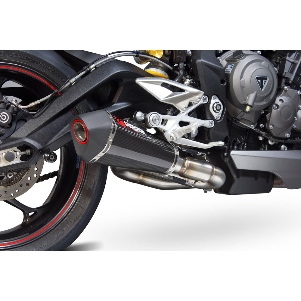 Scorpion Serket Taper Carbon Fibre Exhaust For Triumph Street Triple 765 S-R-RS 2017-2019