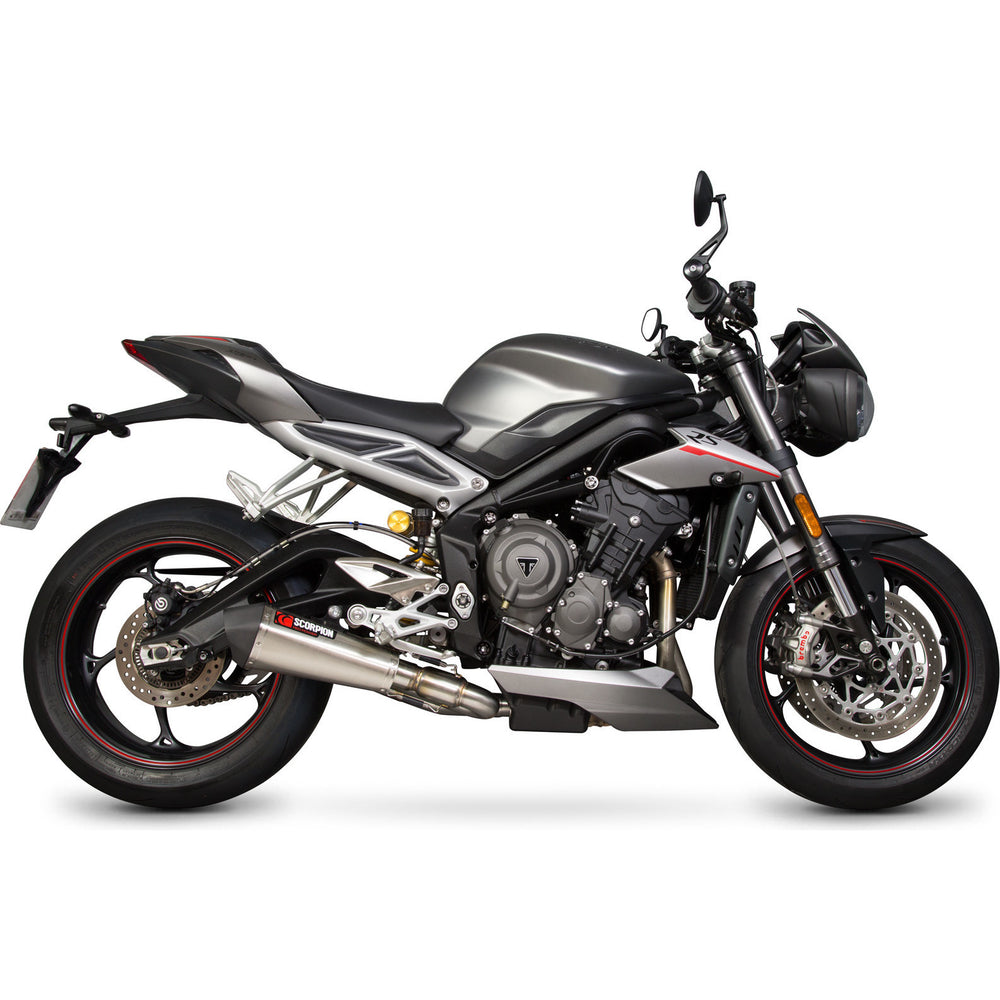Scorpion Serket Taper Stainless Steel Exhaust For Triumph Street Triple 765 S-R-RS 2017-2019