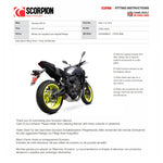 Scorpion Serket Taper De-Cat Race Titanium Exhaust For Yamaha MT-07 2014-2021