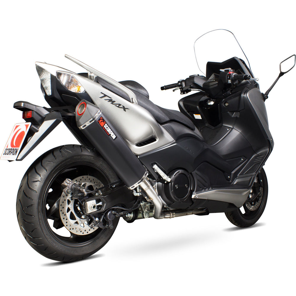 Scorpion Serket Parallel Black Ceramic Exhaust For Yamaha TMAX 530 2012-2016