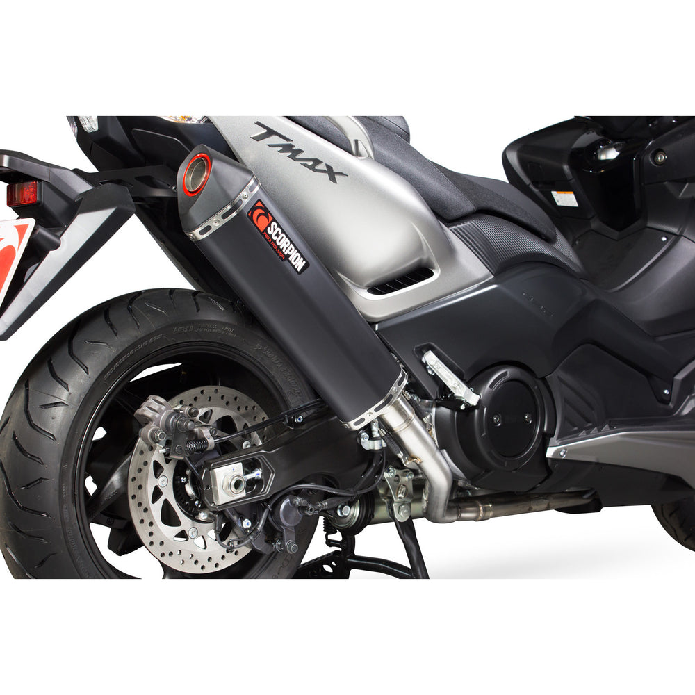 Scorpion Serket Parallel Black Ceramic Exhaust For Yamaha TMAX 530 2012-2016